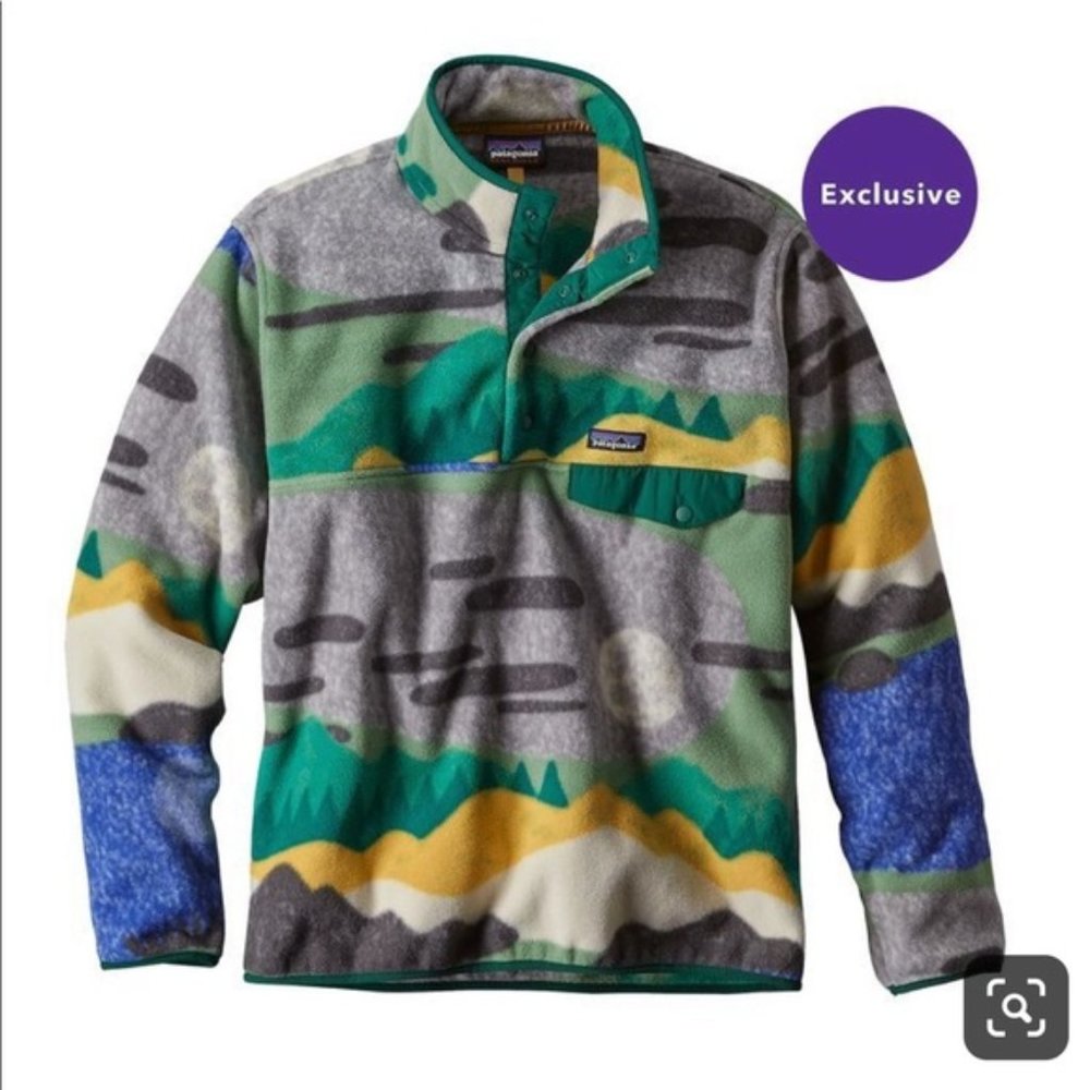 **ISO**  Patagonia "Hi Country Legend" Green Synchilla Snap-T pullover fleece